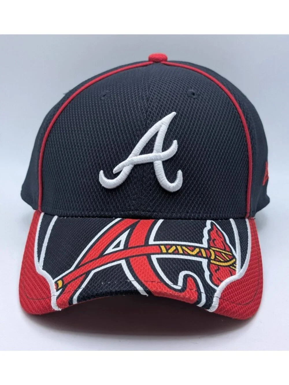 Atlanta Braves Hat MLB Baseball Tomahawk New Era Fitted Size S/M Big Logo Cap
